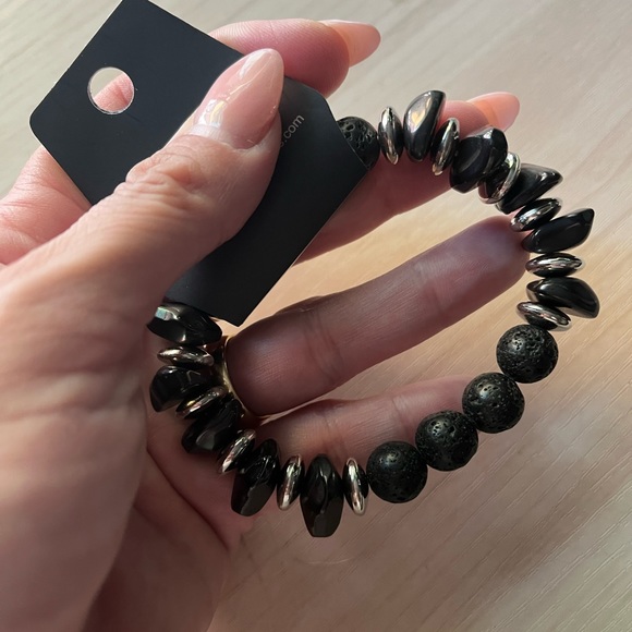 Jewelry - 2 Black Stone Stretchy Bracelets
